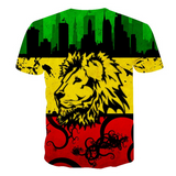 T-shirt avec tete de lion.
