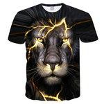 T-shirt lion noir.