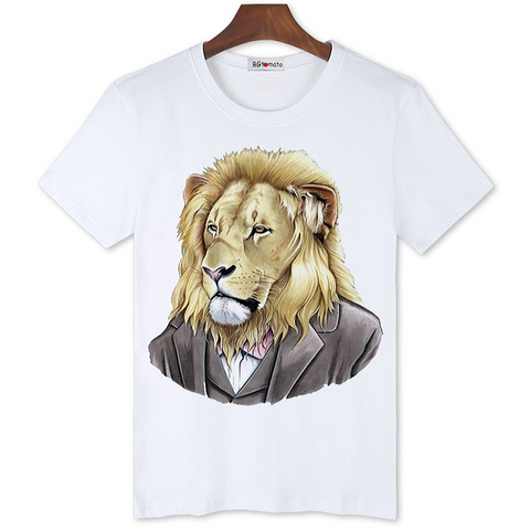 T-shirt lion pout homme.