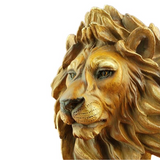 Tête de lion en bois pour décoration intérieur