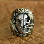 Bague Lion Bélier en argent