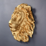 Décoration lion statue tête.