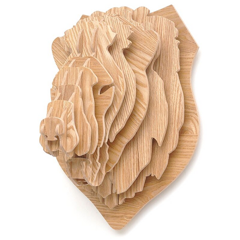 Tête de lion décoration profil.