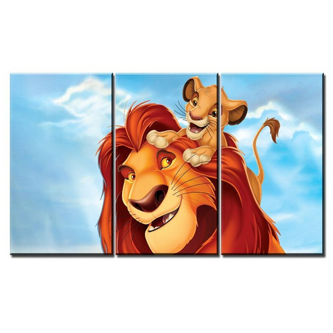 Poster le roi lion en couleurs.