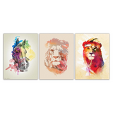 Posters de lions en portraits avec cheval.