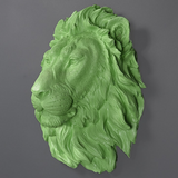 Tête de lion de décoration.