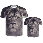 Tee-shirt pour homme lion noir.