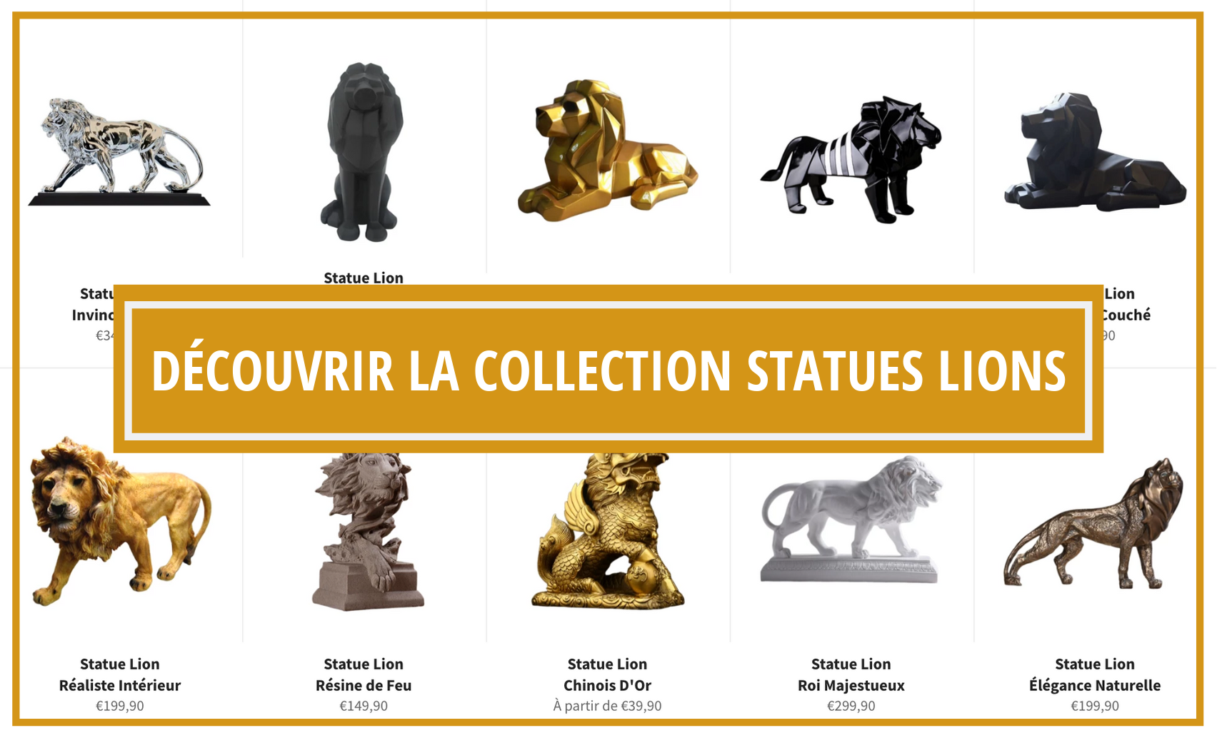 Collection Statues Lions.