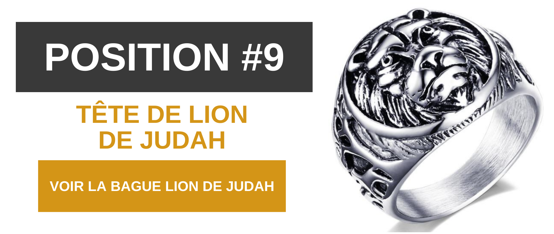 Bague tête de lion de judah.