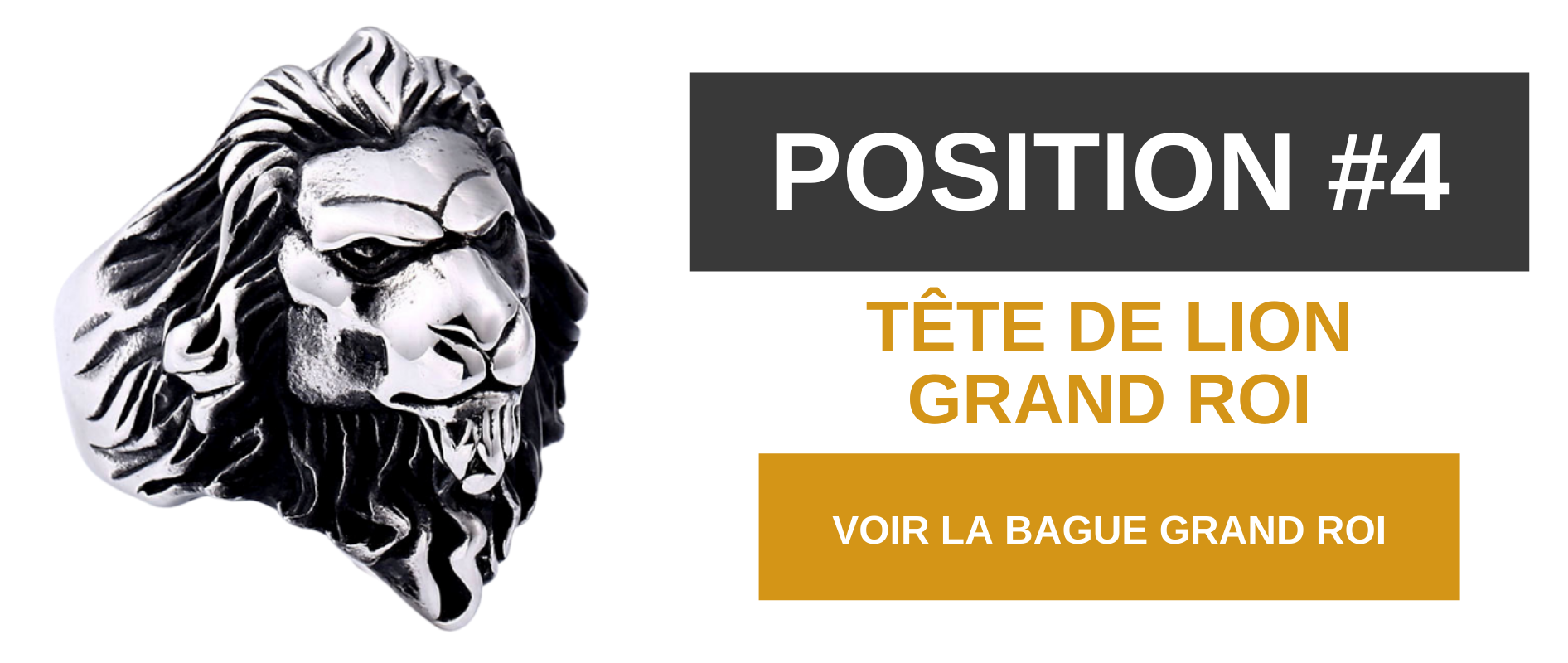 Bague lion grand roi.