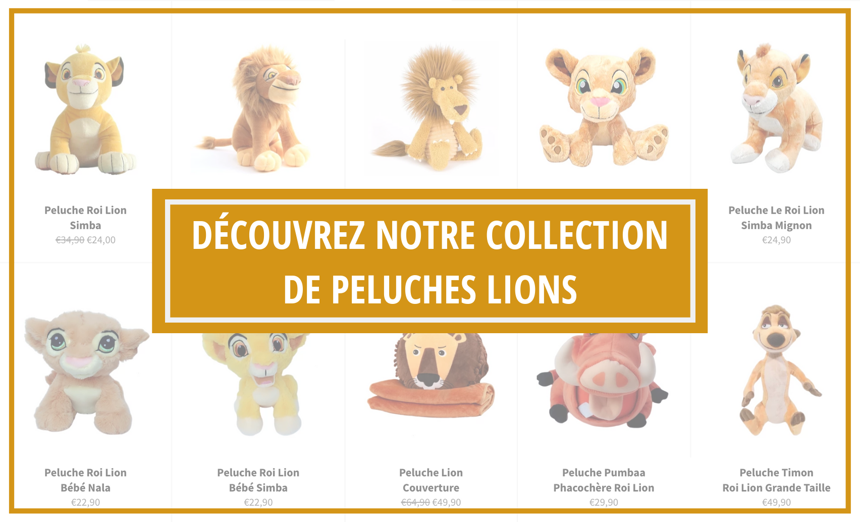 Peluches Lions.