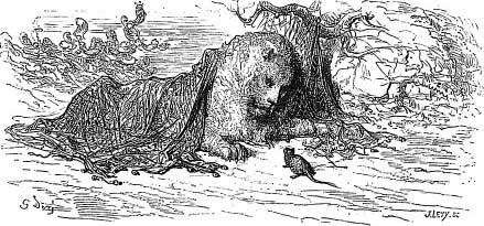 Fable de la fontaine, le lion et le rat.