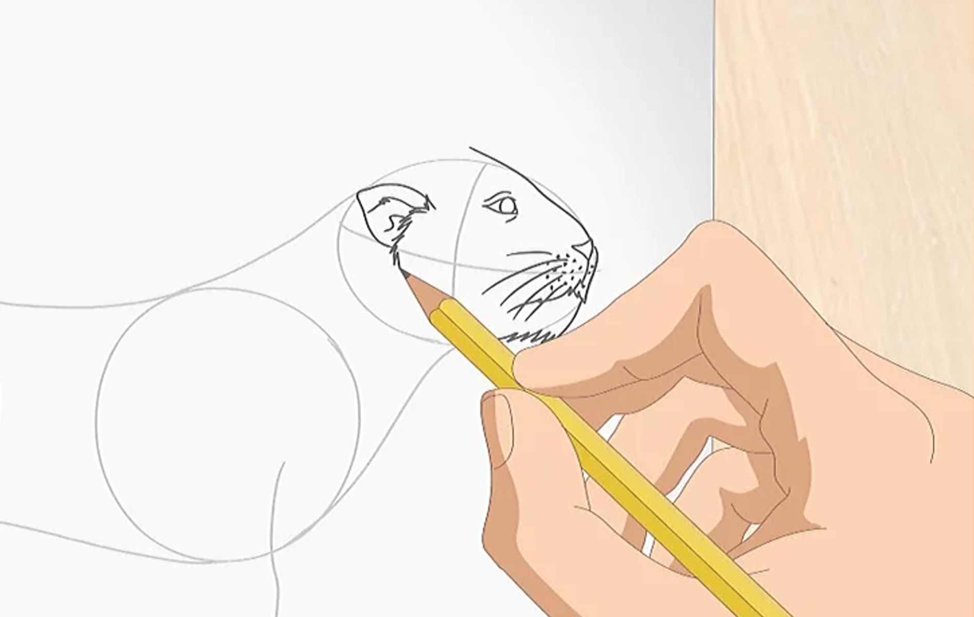 Dessiner un lion.