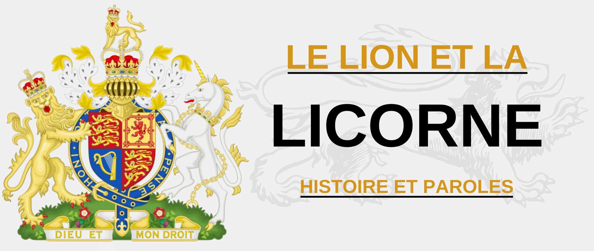 Le lion et la licorne.