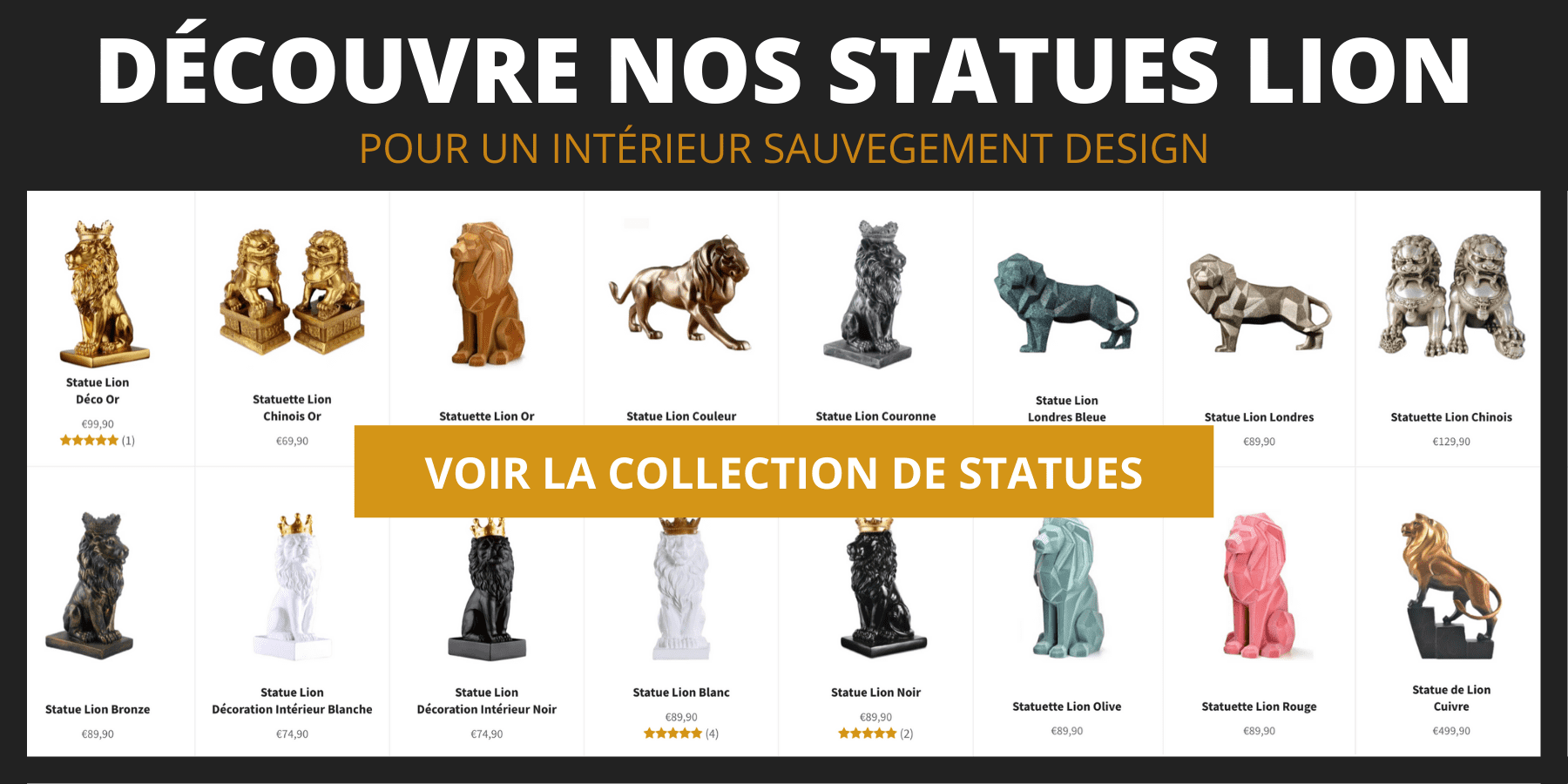 Statues lion.
