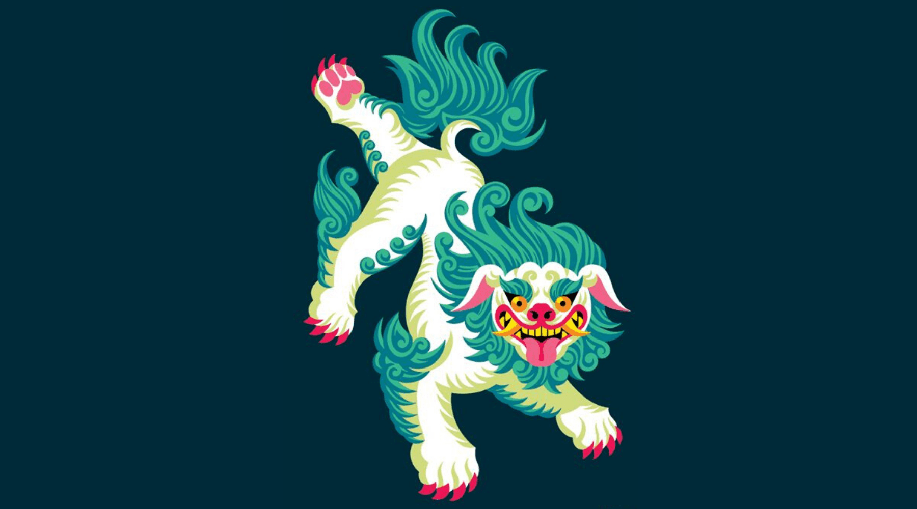 Le lion de neige.