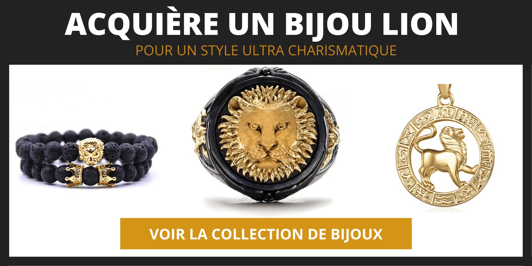 Bijoux lion.