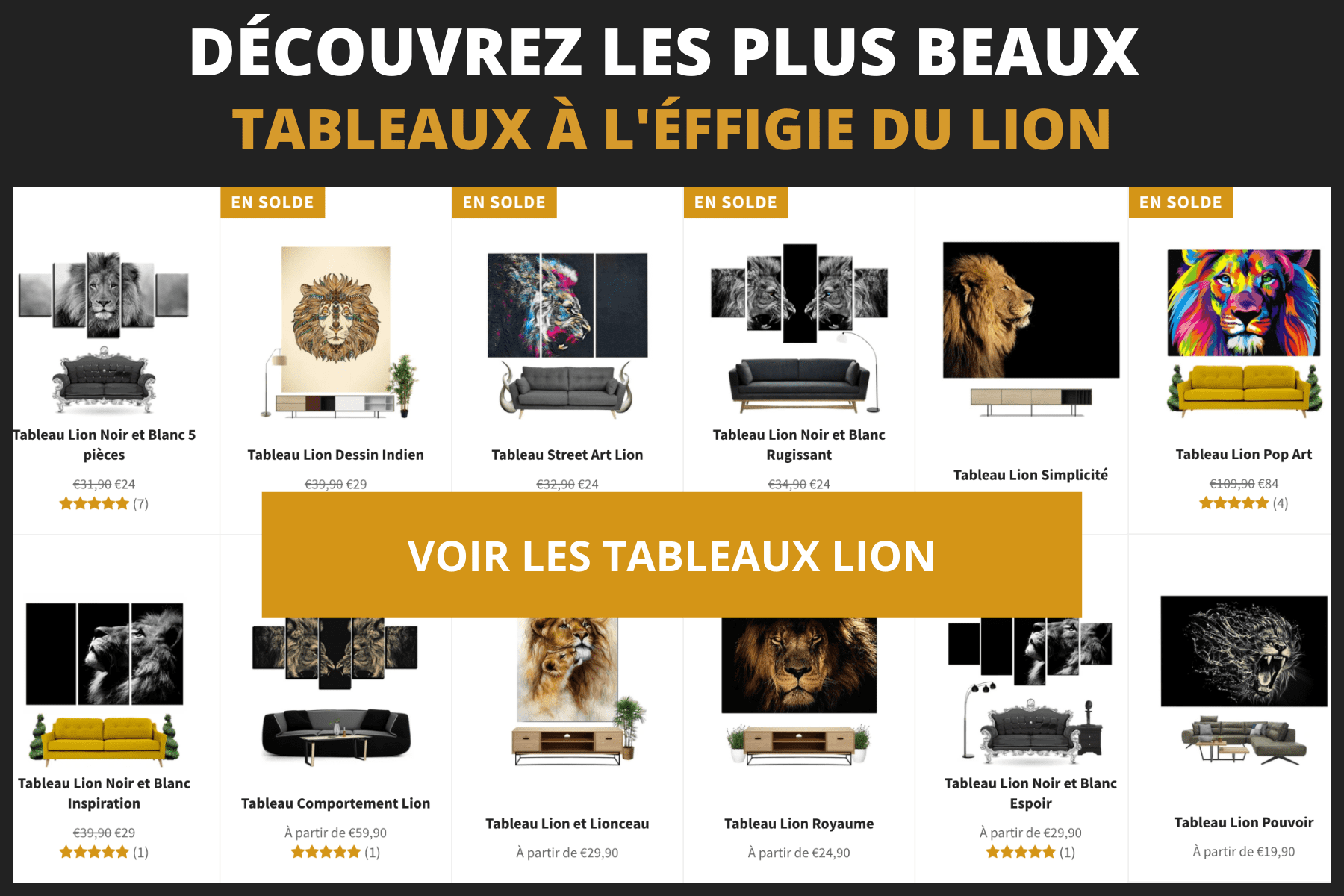 Tableau de lion.