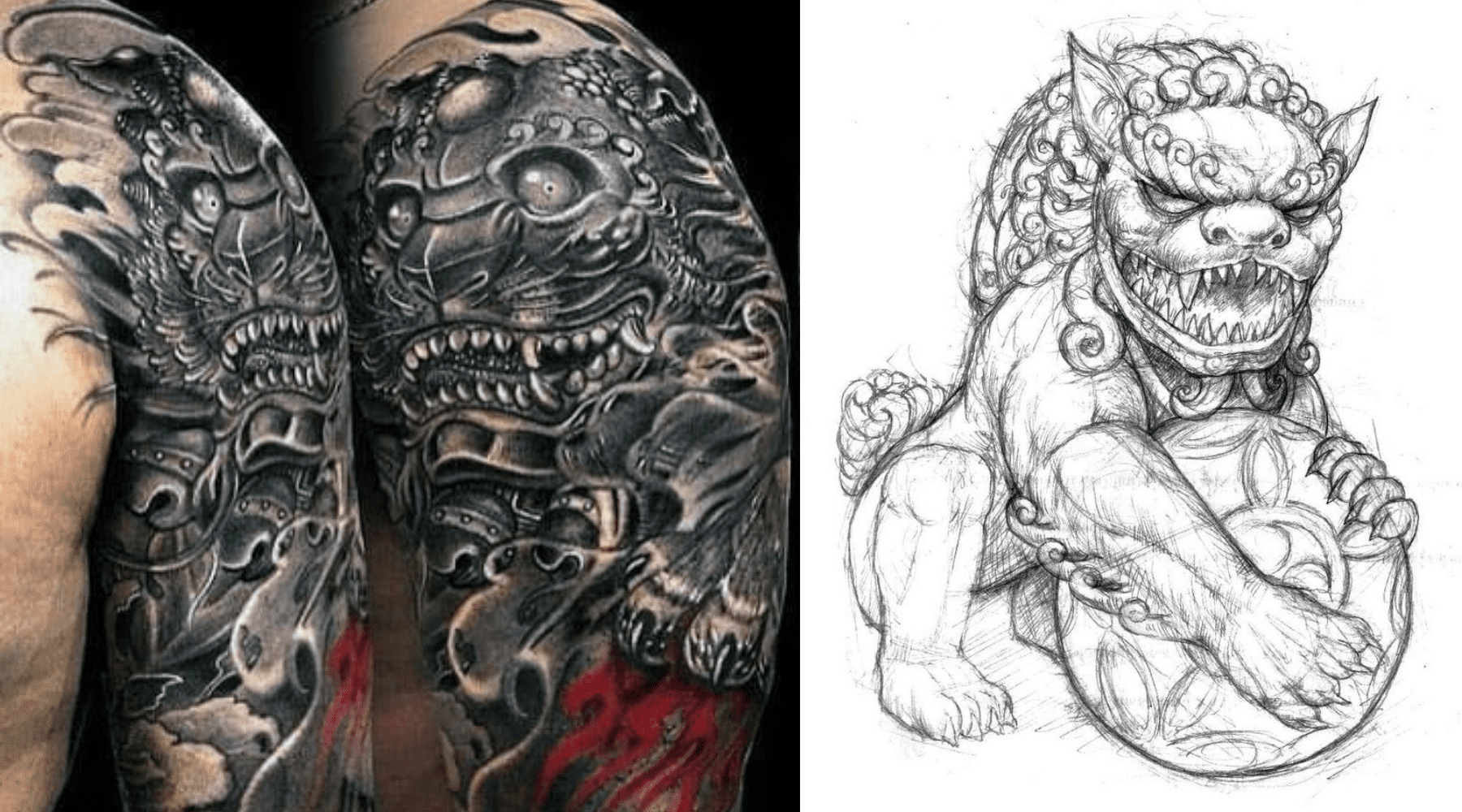 look chinese tatoo