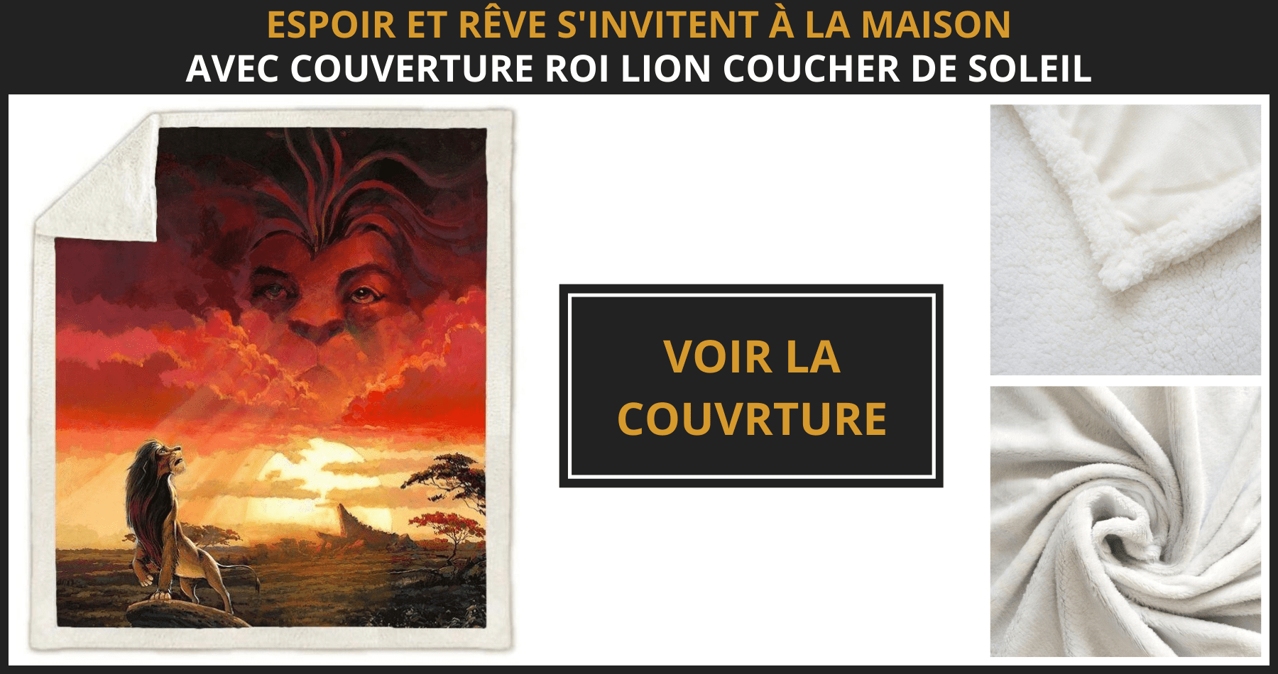 couverture mufasa roi lion