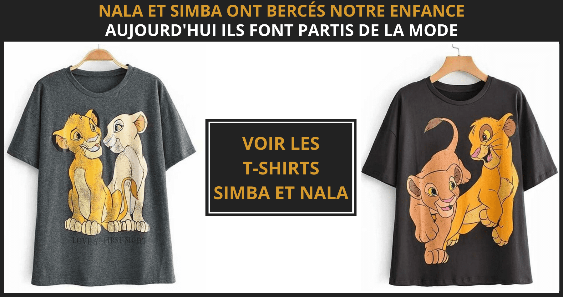 t shirt simba et nala roi lion