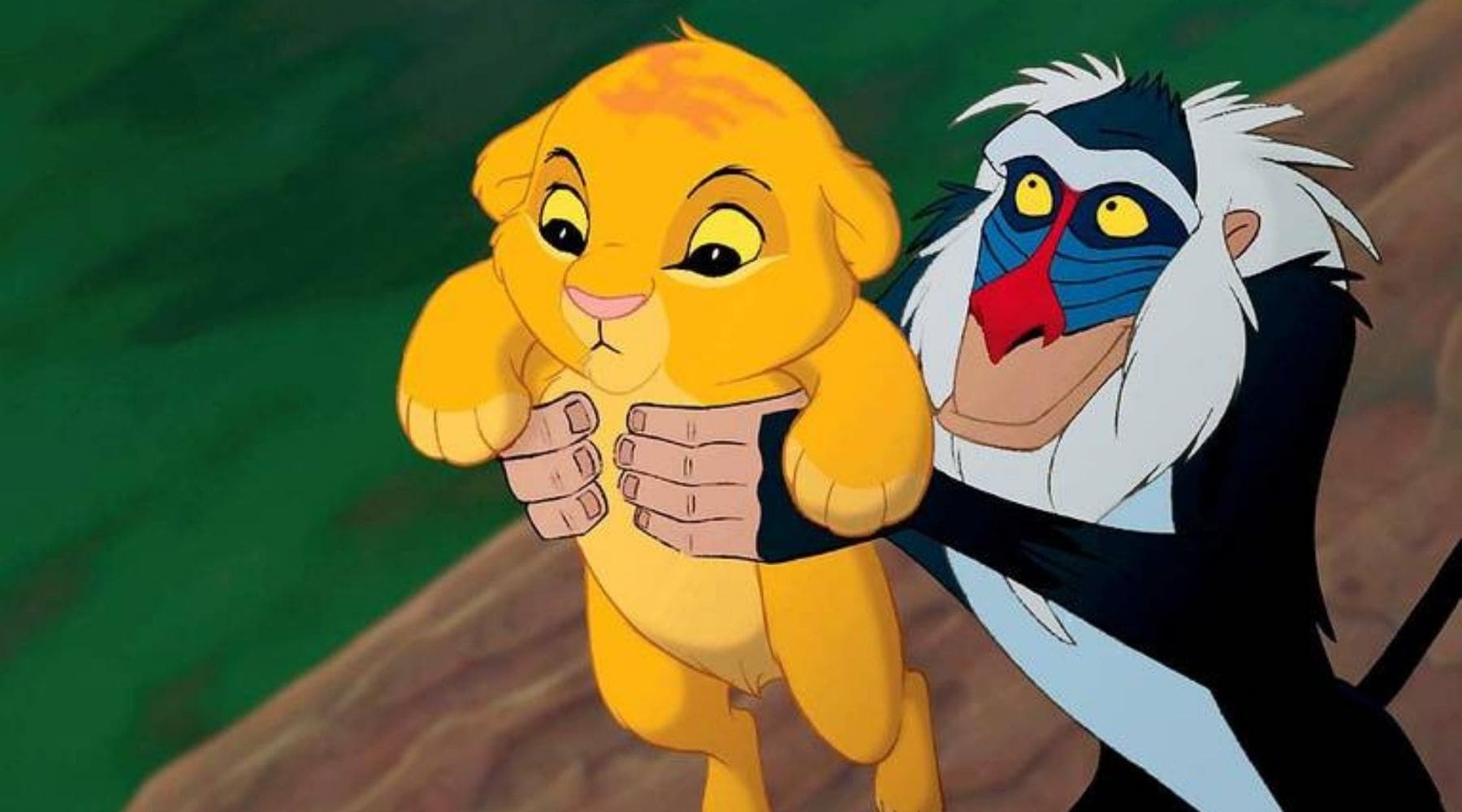 roi lion avec rafiki