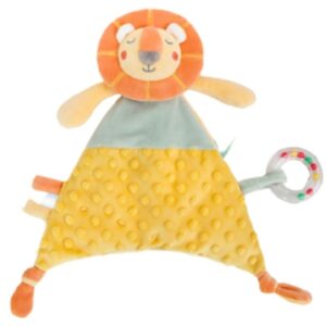 Doudou plat lion sensoriel