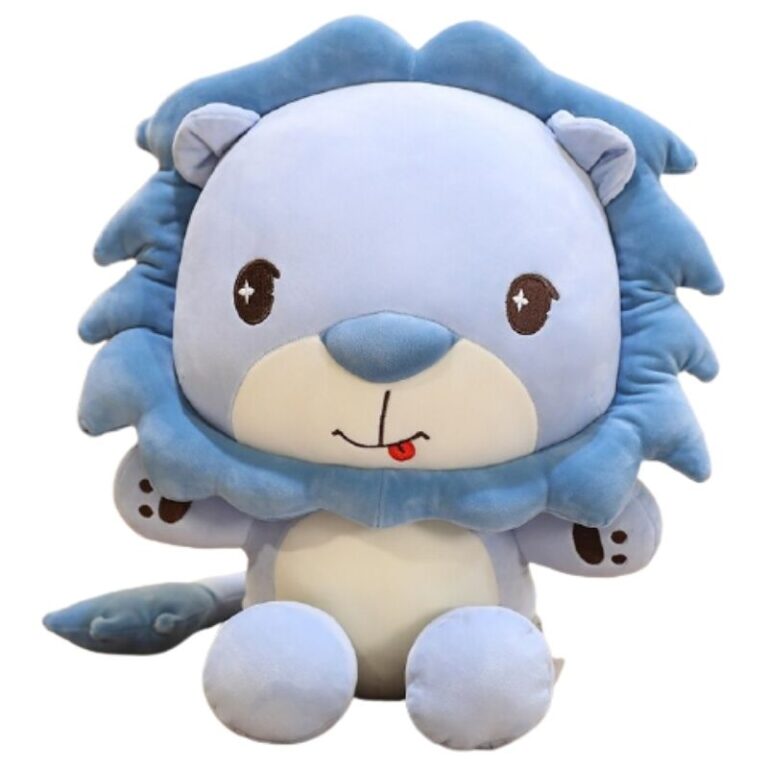 Grande Peluche Lion Bleue