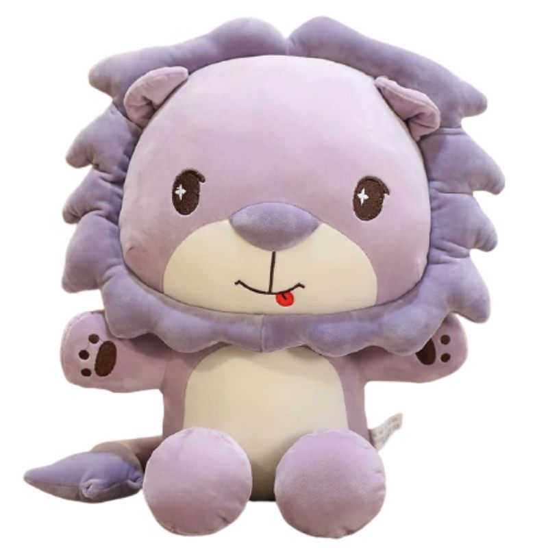 Peluche lion violette