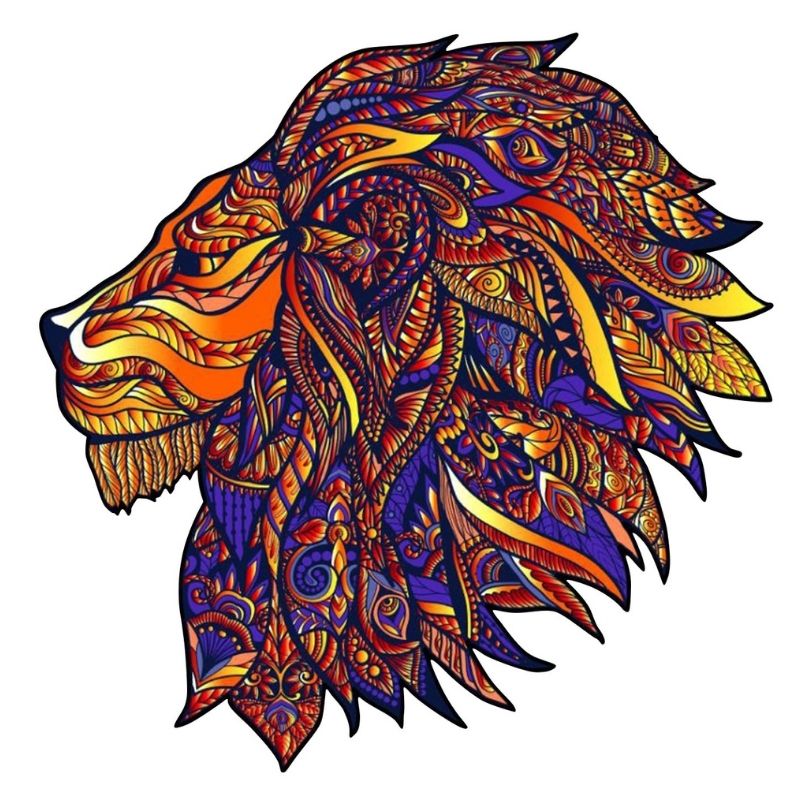Puzzle lion majestueux