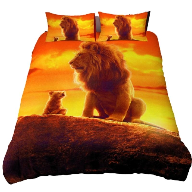 Housse de Couette Le Roi Lion Simba et Mufasa