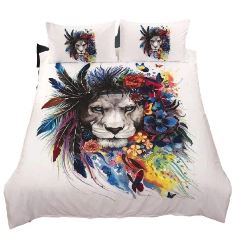 Housse de couette Lion Multicolore