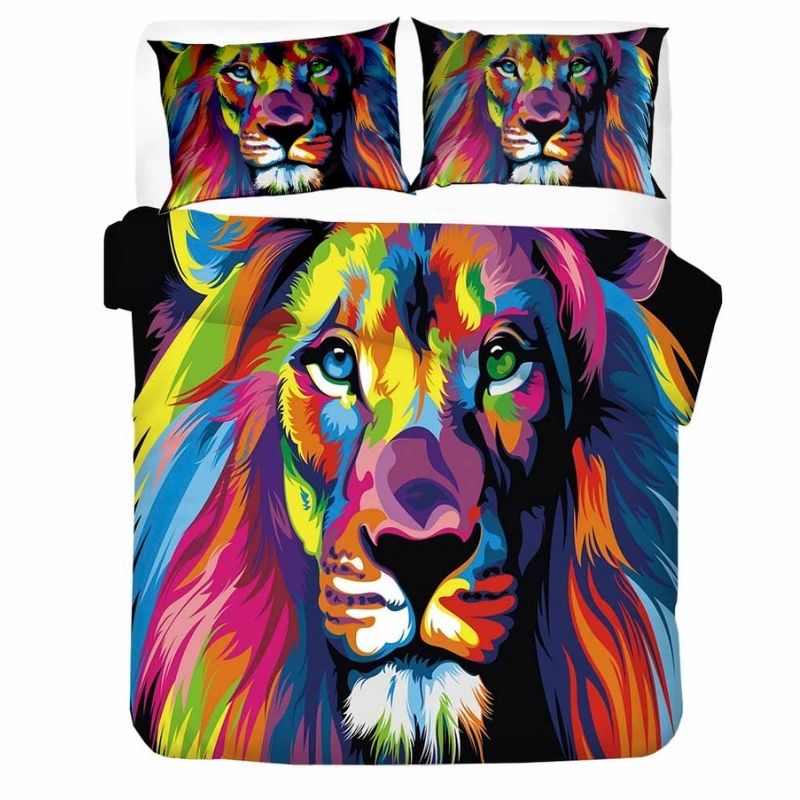 Housse De Couette Lion Coloré
