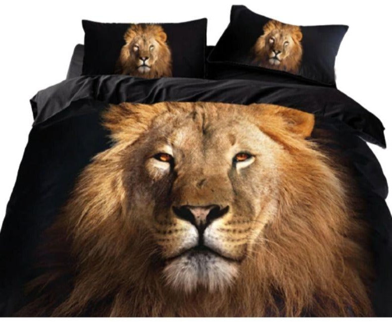 Housse de Couette Lion Noire
