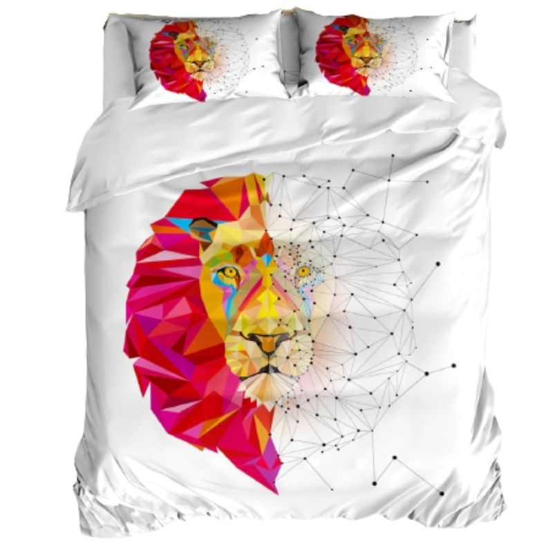 housse de couette design blanc