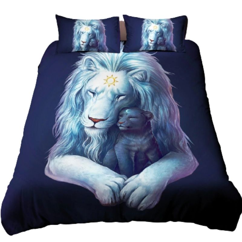 Housse de Couette Lion Soleil et Lune