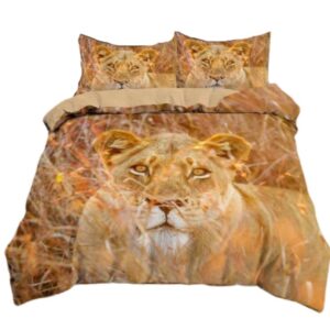 parure de lit lionne visage