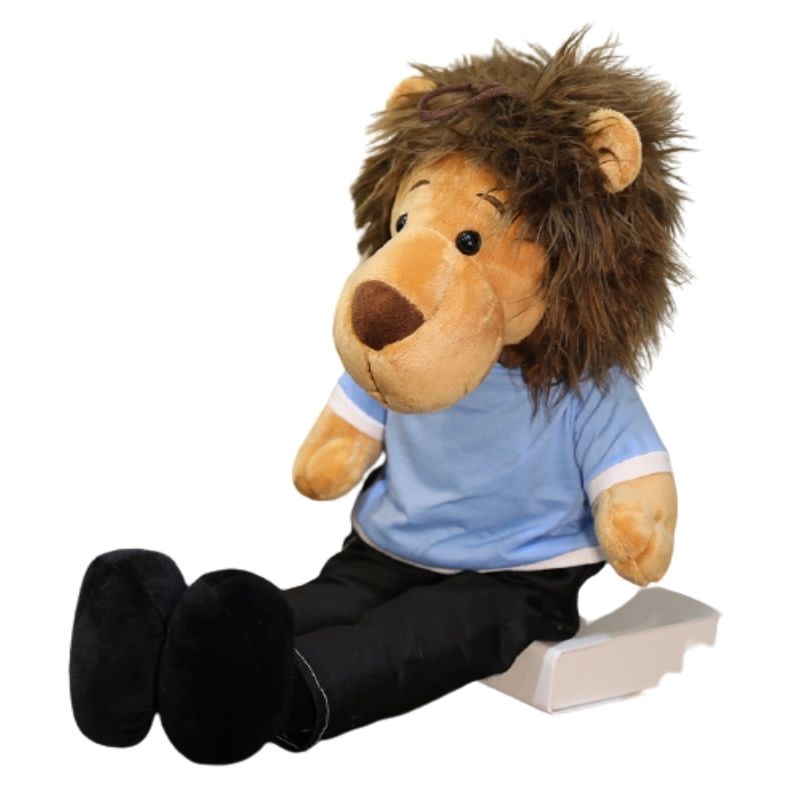 Lion Peluche t-shirt bleu