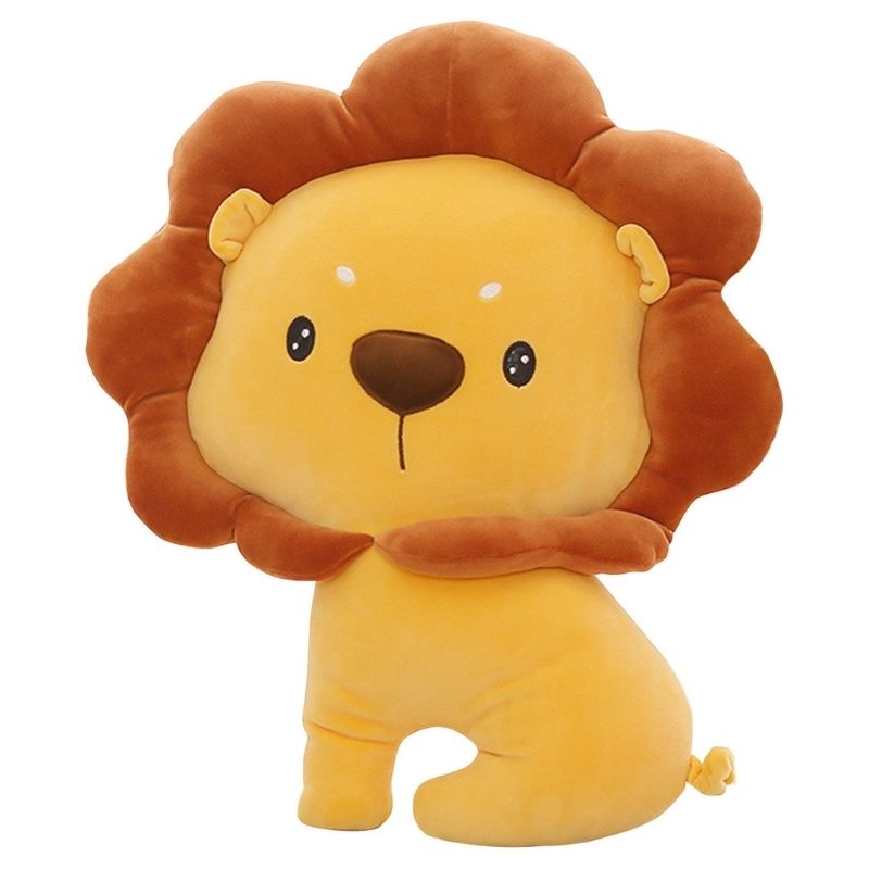 Peluche lion coussin