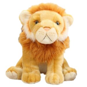 Peluche Lion crinière rousse.