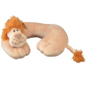 Peluche lion oreiller de voyage