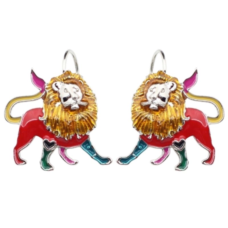 boucle lion multicolore