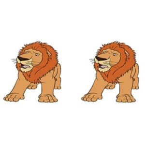 boucle d'oreille lion enfant