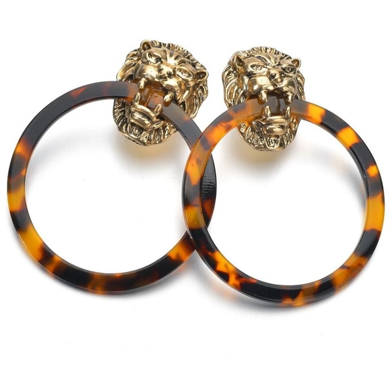boucle d'oreille léopard