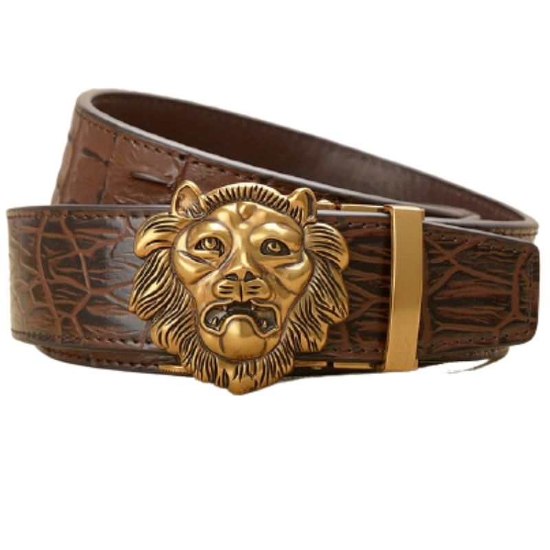 Ceinture tête de lion visage