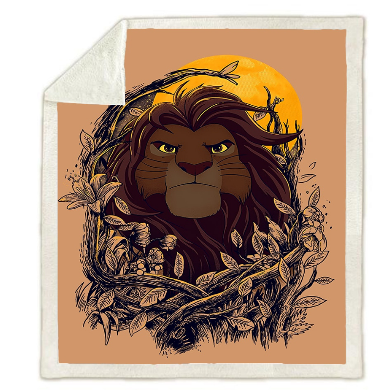 Couverture Polaire Le Roi Lion Feuillage