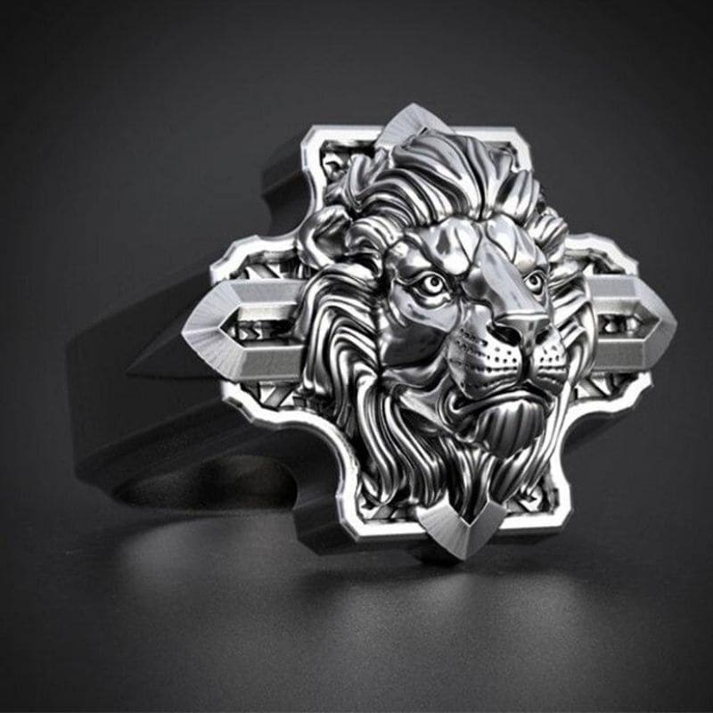 Bague style Chevalière Tête de Lion