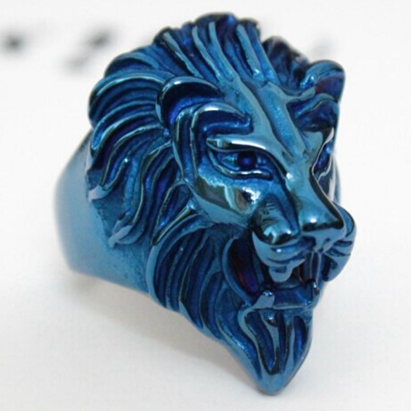 Bague Acier Inoxydable Tête de Lion