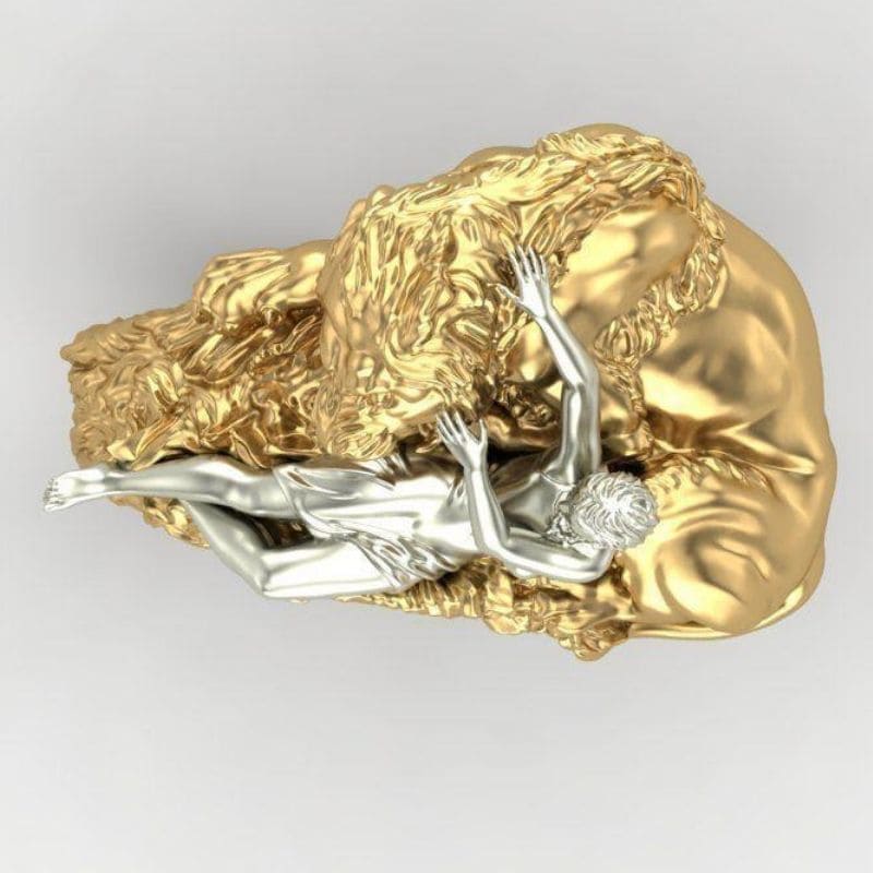 Bague Lion Femme Couleur Or