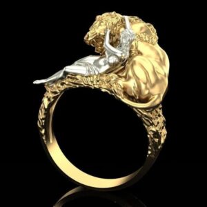 Bague Lion Femme Couleur Or
